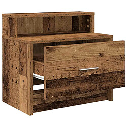 Acheter vidaXL Table de chevet avec tiroir vieux bois 51x31x47 cm