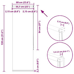 vidaXL Store enrouleur occultant largeur du tissu 55,7 cm polyester pas cher