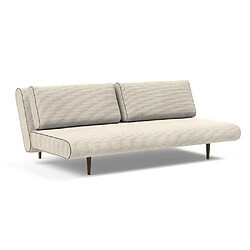 Inside 75 INNOVATION LIVING Canape lit design UNFURL LOUNGER convertible 200*140 cm tissu Corduroy Ivoire