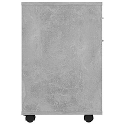 Acheter vidaXL Armoire à roulettes Gris béton 45x38x54 cm Bois d’ingénierie