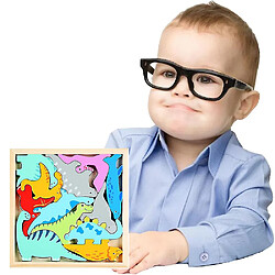 Acheter Universal Petit enfant bois jurassique dinosaure tri empilement jouet bloc puzzle