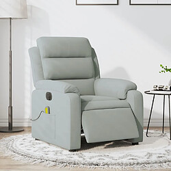 Maison Chic Fauteuil Relax pour salon, Fauteuil inclinable électrique de massage gris clair velours -GKD24431