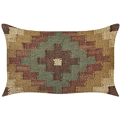 Beliani Coussin MAGURI Jute 30 x 50 cm Oriental Marron