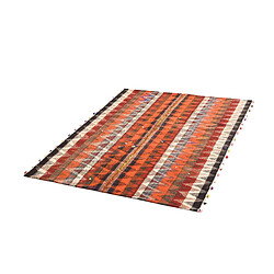 Vidal Tapis de laine 183x143 orange Jajim pas cher