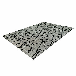 Acheter Paris Prix Tapis Jacquard Rétro River Gris & Noir 80 x 150 cm