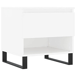 Maison Chic Lot de 2 Tables basses,Table Console pour salon blanc 50x46x50 cm bois d'ingénierie -MN12432 pas cher