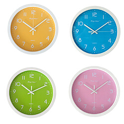 Avis Horloge murale silencieuse de 12 pouces non-ticking horloge décorative pour le bureau à domicile orange