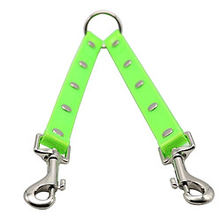 Wewoo Pour Animal de compagnie Dogs vert 2 en 1 corde de traction sans enchevêtrement double chien en laisse, longueur: 25 cm TPU Material Pet