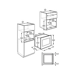 Micro ondes solo 17l 700w encastrable inox - fmsn5sx - FAURE pas cher