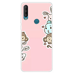 Coque en TPU impression de motifs souple singe pour votre Alcatel 1S (2020)