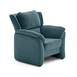 Lisa Design Bastille - fauteuil en tissu velours relief Bastille - fauteuil en tissu velours relief - Bleu