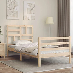 vidaXL Cadre de lit sans matelas 100x200 cm bois massif