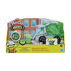 Camion poubelle, avec pâte a imitation ordures et 3 pots de pâte a modeler - PLAY-DOH - Wheels