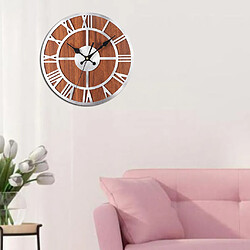 Avis Horloge Murale Moderne Vintage 3D Chiffre Romain Maison Ornement De Chambre Argent B