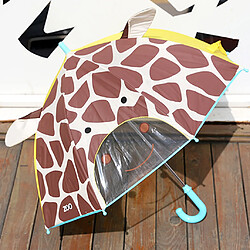 mignon animal de bande dessinée enfants parapluie automatique coupe-vent portable girafe