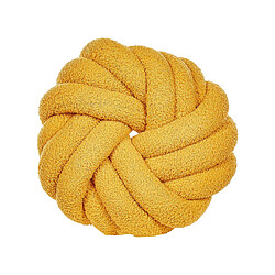 Beliani Coussin AKOLA Bouclé 31 x 31 cm Unicolore Moutarde