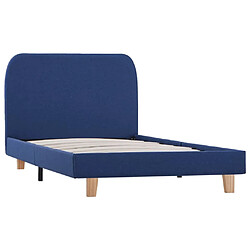 Maison Chic Lit adulte - Lit simple Cadre de lit,Structure du lit Contemporain Bleu Tissu 90 x 200 cm -MN98456