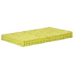 Decoshop26 coussin de canapé palette 100 % coton 120x80x10 cm vert DEC021820