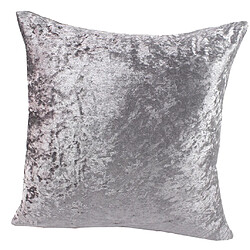 Avis 45x45cm douce housse de coussin taie d'oreiller en peluche pour la voiture canapé gris