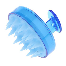 Silicone Shampooing pour la douche Gel nettoyant pour le corps Pellicules Brosse cheveux cuir chevelu Masseur Clear blue pas cher