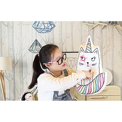 Universal 50cm Mignon Nouveau Oreiller Licorne, Oreiller Chat, Oreiller Hippo Coussin, Peluche Animaux, Décoration Chambre Enfant, Jouets Enfants | Coussin | Coussin Décoration Déco (Blanc)