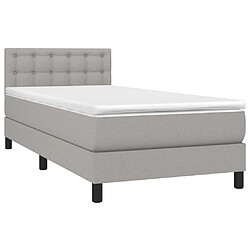 Avis Sommier à lattes et LED,Cadre à lattes de lit avec matelas pour Adulte Gris clair 90x190cm -MN91016