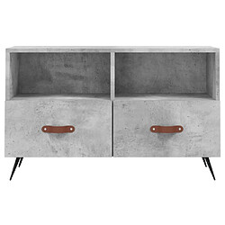 Acheter vidaXL Meuble TV Gris béton 80x36x50 cm Bois d'ingénierie