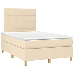 Avis Sommier à lattes,Cadre à lattes de lit et matelas et LED pour Adulte Crème 120x200cm Tissu -MN72260