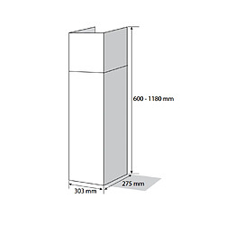 Rallonge cheminée de hotte inox - atc-252x - BRANDT