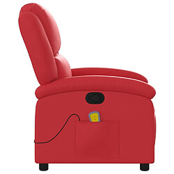 Maison Chic Fauteuil de massage inclinable,Fauteuil luxe de relaxation rouge similicuir -MN90570 pas cher