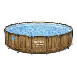 Piscine tubulaire Power Steel SwimVista avec hublots ronde 5,49 x 1,22 m - Bestway