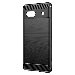 Avizar Coque pour Google Pixel 7a Souple Renforcée Effet Carbone Brossé Noir