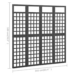vidaXL Cloison de séparation à 4 panneaux/treillis bois sapin massif pas cher