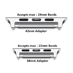 Avis 1 paire d'adaptateur de connecteur de bande de bracelet en acier inoxydable boucle pour Apple Watch iwatch