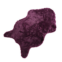 Avis antidérapant imitation laine fourrure tapis chaise coussin chambre faux tapis violet