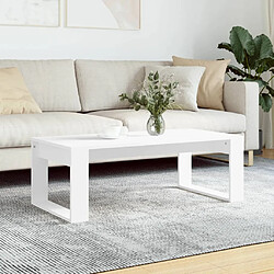 Maison Chic Table basse,Table Console Table d'appoint, Table pour salon blanc 102x50x35 cm bois d'ingénierie -MN35989