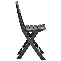 Avis vidaXL Chaises de jardin pliables lot de 2 Plastique Anthracite