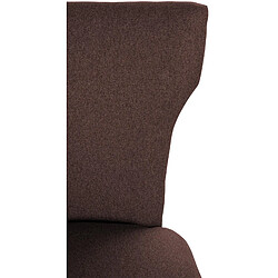 Acheter Decoshop26 Chaise de salle à manger x1 boutons décoratifs en tissu marron et pieds en bois marron foncé 10_0002170