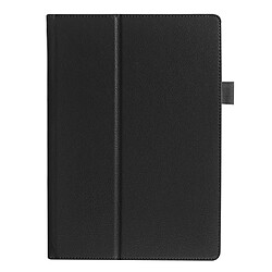 Etui en PU Smart texture Litchi avec support pour Lenovo Tab 2 A10-30 X30F - Noir