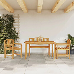 Maison Chic Ensemble de salle à manger de jardin 4 pcs,Table et chaises d'extérieur Bois de teck massif -GKD613522