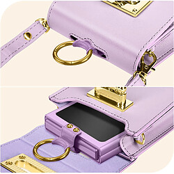 Avis Avizar Pochette Bandoulière pour tout Smartphone Flip Design Élégant Violet