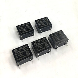 5pc hf32f en plastique mini relais d'alimentation 4 broches pcb type noir automobile relais 12 v pas cher