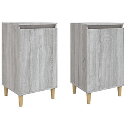 Maison Chic Lot de 2 Tables de chevet - Tables de Nuit sonoma gris 40x35x70cm bois d'ingénierie