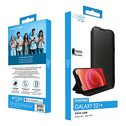 My Way Myway Étui Folio pour Samsung Galaxy S21 Plus Fonction Stand Noir