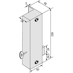 Acheter Metalux Serrure électrique à clé en applique droite Ensemble 7