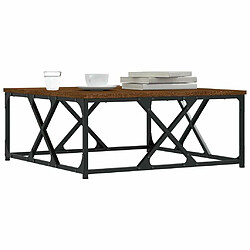 Avis Maison Chic Table basse,Table Console Table d'appoint, Table pour salon chêne marron 70x70x30 cm bois d'ingénierie -MN33455