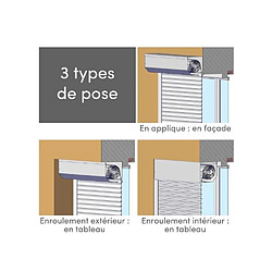 Avis Cstore Volet roulant PVC - H 2,2 x L 1,2 m - Manoeuvre électrique radio - Blanc