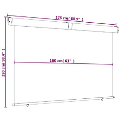 vidaXL Auvent latéral de balcon 175x250 cm Bleu pas cher