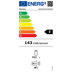 Réfrigérateur 1 porte intégrable à glissière 311l - krs3df18s - ELECTROLUX