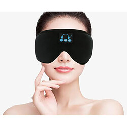 3D Smart Eye Mask Appel sans fil Bluetooth 5.0 Binaural musique stéréo Blackout Eye Sleep Mask-Noir